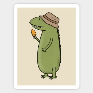 Lizard Monster with Popsicle Magnet